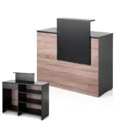 Banco cassa Reception Nero e marrone per parrucchiere barbiere centro estetico spa benessere