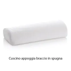 Cuscino appoggia braccio in spugna bianco