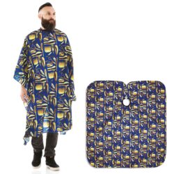 HERREN-SCHNEIDEUMHANG AUS WASSERABWEISENDEM POLYESTER MIT 6 KNÖPFEN MOD.TWIN BLAU