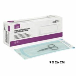 Selbstklebende Sterilisationsbeutel 9x26 cm Packung mit 200 Stück