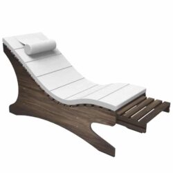 CHAISE LONGUE SPA Bett aus hellem oder dunklem Holz