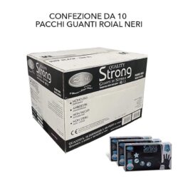 ROIAL 5 STAR PROFESSIONAL STRONG BLACK NITRIL EINWEGHANDSCHUHE PUDERFREI 10 PACKUNGEN à 100 STÜCK