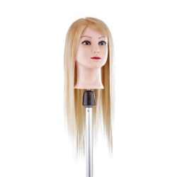 Testa Studio Kunstkopf, 100 % natürliches blondes Echthaar, 55 cm, zum Frisieren
