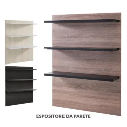 Wanddisplay mit Regalen für Schönheitssalon Friseursalon