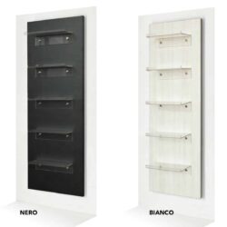 Wandvitrine mit 5 Regalen für Schönheitssalon, Friseur, Barbier, Kosmetik