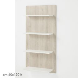 Wanddisplay Natürliche Lärche und weißes Laminat
