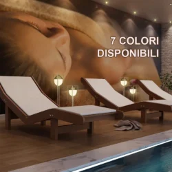 CHAISE LONGUE SPA-Bett aus Birkensperrholz in Kirschfarbe.