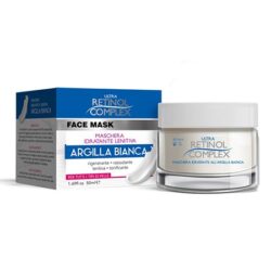 Beruhigende, feuchtigkeitsspendende Gesichtsmaske mit weißem Ton und Retinol-Komplex, 50 ml