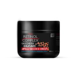 Maske für trockenes und krauses Haar, Kokosnussöl, Mandel, Argan, 500 ml – Keratin-Retinol-Komplex