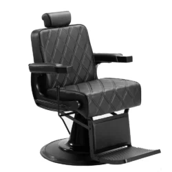 Schwarzer Vintage Barber Shop Liegestuhl Taper 2.0 Herren Friseurstuhl