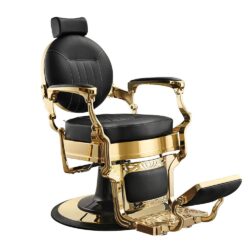 GOLDENER FRISEURSTUHL VINTAGE BARBER SHOP LIEGEND HYDRAULISCHE HAARSCHNEIDEPUMPE CAESAR GOLD
