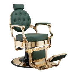 Friseurstuhl, goldfarben, Vintage, Friseursalon, liegestuhl, Hydraulikpumpe, Haarschneidestuhl, Trevor Buzz