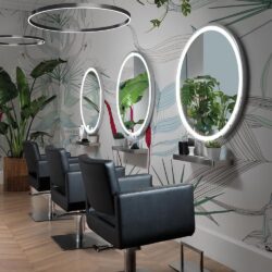 Runder Spiegel mit Touch-LED-Licht – Ø 95 cm für Friseursalon