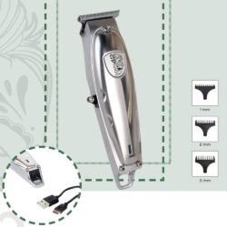PRÄZISIONS-BARTTRIMMER Haarschneider mit wiederaufladbarem Gleichstrommotor aus widerstandsfähigem Metall