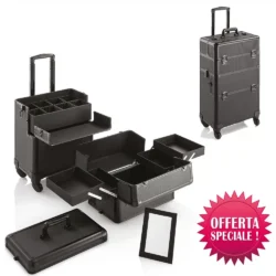 Hartschalen-Trolley für Kosmetikerin, Make-up und Friseur, H 75 cm