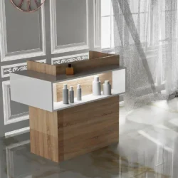Empfangstresen mit LED-Regal – Made in Italy