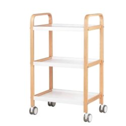 3-stöckiger Holzwagen für Kosmetikerin, Spa, Schönheitszentrum, Massage, Wachsen