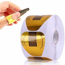 500 ovale Goldpapiere für Nagelverlängerungen, Rekonstruktion, Nagelform, Nailart