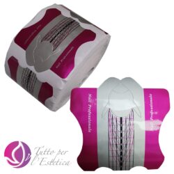 500 professionelle rosa-fuchsiafarbene Papiere für Nagelverlängerungen, Rekonstruktionen, Nagelformen, Nagelkunst