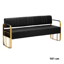Schwarz-goldenes Sofa für Schönheitssalon und Friseursalon
