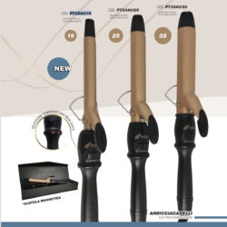 Lockenstabplatte PTC Keramik und Turmalin 160° bis 220° verstellbar