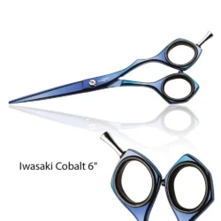 6" Japanische Haarschneideschere Iwasaki Cobalt 440