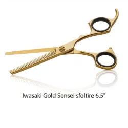 Effilierschere 6,5" für Haare Japanischer Stahl AISI 440 IWASAKI GOLD SENSEI