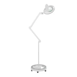 LED-Lampe mit Lupe – 5 Dioptrien, Gelenkarm und stabiler Standfuß