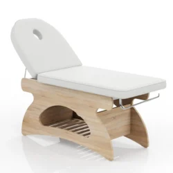 Massageliege aus Holz mit Ablage für Kosmetikerinnen, Spa, Schönheitszentrum, elegant