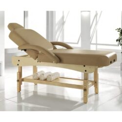 Höhenverstellbarer Massagetisch aus Holz für Spa, Kosmetikerin, Schönheitszentrum, Gesichtsloch