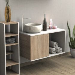 Offener Wandschrank mit Waschbecken für Schönheitssalon, Spa, Schönheitszentrum, Waschbecken mit Wasserhahn2