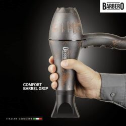 Professioneller Friseur-Haartrockner mit Griff auch am Lauf Barbero