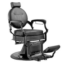 Professioneller Friseurstuhl mit Aluminiumrahmen und schwarzem Finish - CAESAR BLACK