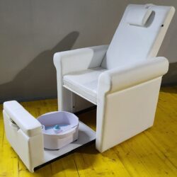Podologiestuhl Podologie Spa Pediküre einziehbare Fußstütze Weelko PIRA Weiß oder Grau