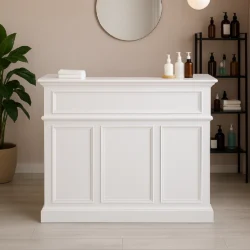 Kassenschalter Rezeption für Schönheitssalon Friseur Spa Weiß