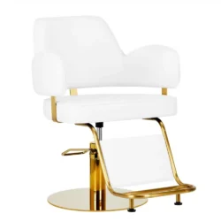 GOLD FRISEURSTUHL FÜR DAMENHAARSCHNEIDEN WEISS ODER GRAU