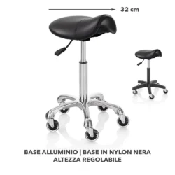 Roller Pro Ideal Friseurhocker – geformter Sattel