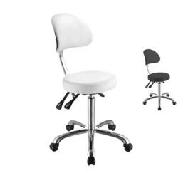 HOCKER MIT RÜCKENLEHNE FÜR KOSMETIK-MANIKÜRE-SCHÖNHEITSZENTREN WEELKO COMFORT