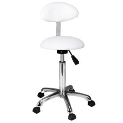 HOCKER MIT RÜCKENLEHNE FÜR KOSMETIK, MANIKÜRE, SCHÖNHEITSZENTRUM WEELKO PRACTI+