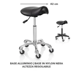 Roller Pro Ideal Friseurhocker – Sattelförmig 42cm