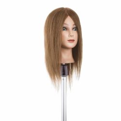 Testa Studio 100 % Echthaar, mittellanges Haar, Kunstkopf für Friseur