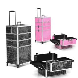 Trolley für Kosmetikerinnen und Friseure Pink oder Schwarz
