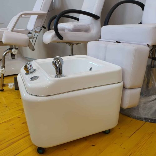 Pedikürebad für Schönheitstherapeuten mit Hydromassage, Farbtherapie, Fußdusche – Bild 5